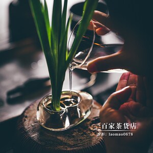 不二学古花器花小钱丨双晶 花留为双钱古币仿鹅卵石造型玻璃花瓶