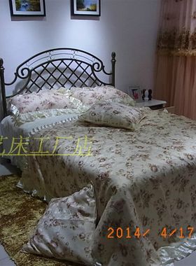 铁艺床韩式田园铁床架双人床单人床1.2 1.5 1.8米欧式