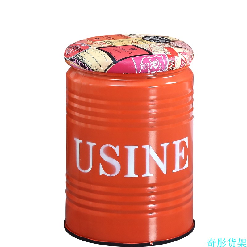 包邮金属水桶收纳凳子储物凳创意铁桶凳家用换鞋凳主题新款小凳子