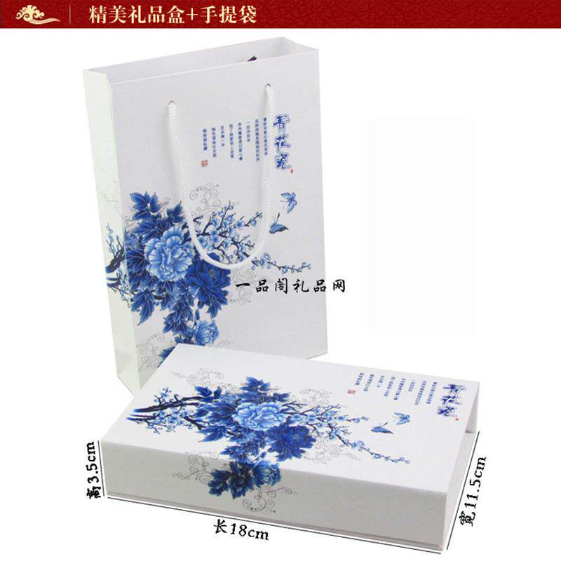 送老外的中国风特色礼物创意实用送外国人的青花瓷手工艺礼品套装