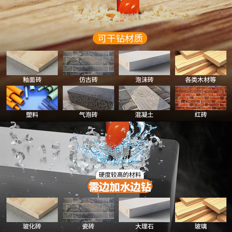 混凝土超硬霸王钻合金三角钻6mm玻璃瓷砖水泥墙壁麻花手电钻钻头