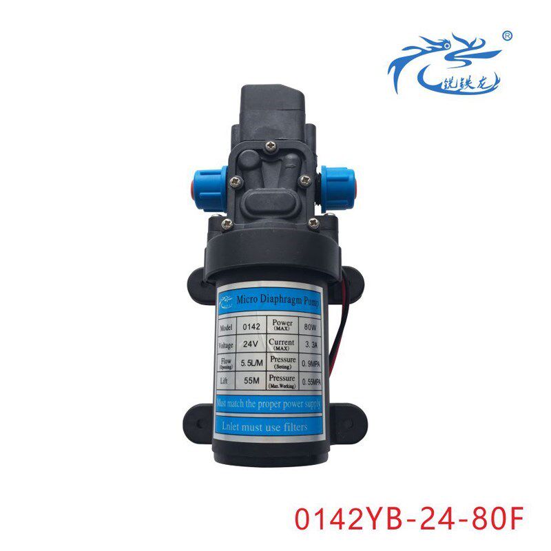 12V24V80W带风扇动隔膜水泵农用自吸打药泵喷雾直流高压洗车泵电