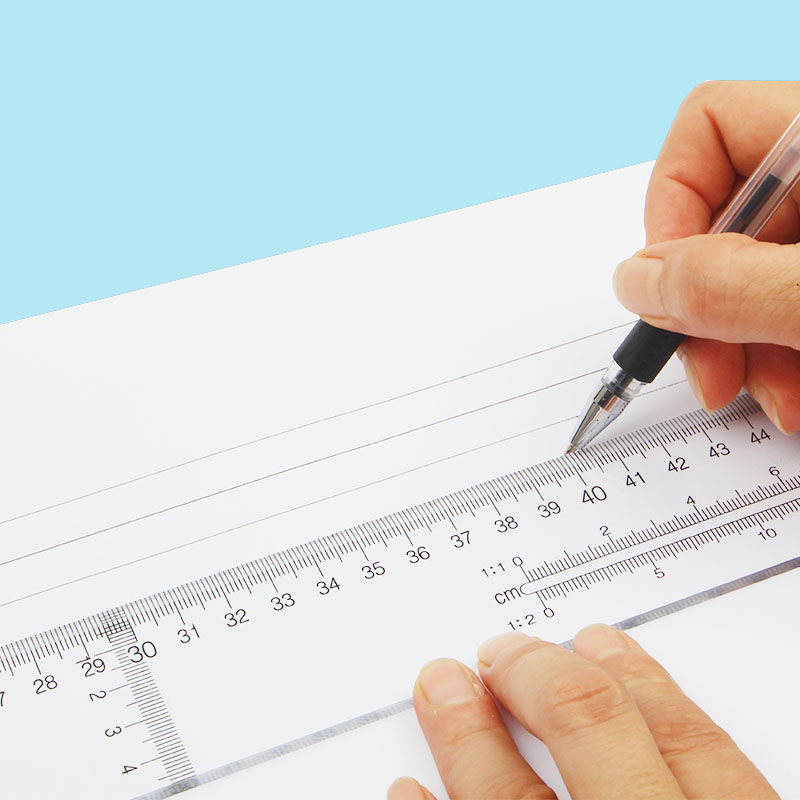 有机塑料丁字尺亚克力长直尺字画装裱工具裁画刻度尺压板裱画尺子