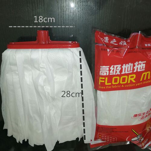 康之雅无纺布拖把头方头替换头拖布地拖头吸水普通墩布宽头扁头
