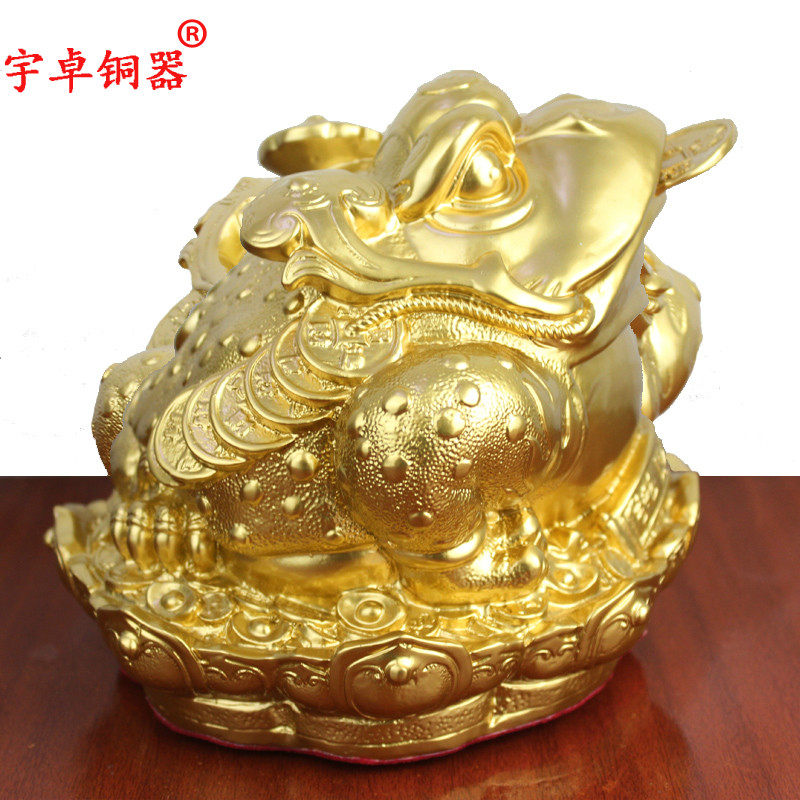 加工鎏金金蟾宇卓铜器纯铜金蟾黄铜金蟾贴金莲花金蟾工艺品摆饰