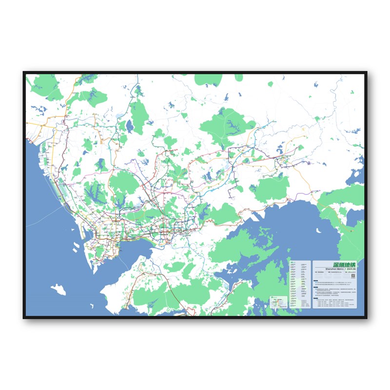 香港台北地铁线路图2030交通特种纸油画布装饰画高清简约【简办】