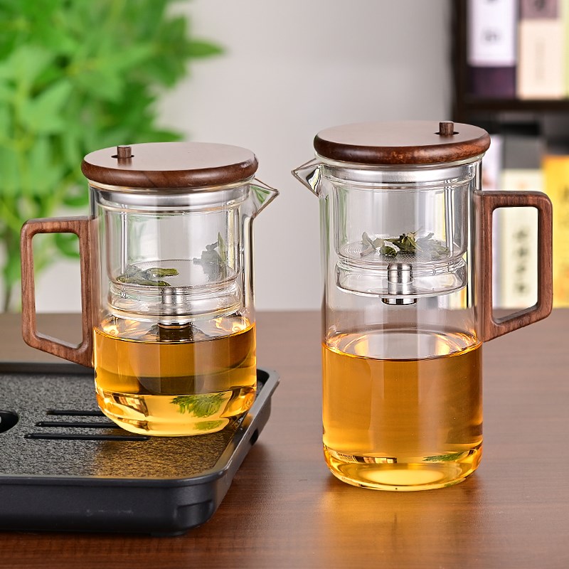 飘逸杯泡茶壶全玻璃内胆家用沏茶过滤按压式冲茶器茶水分离泡茶杯