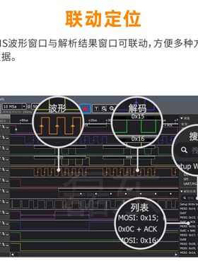 Kingst LA5032 usb逻辑分析仪32路全通道500M采样率支持PWM输出
