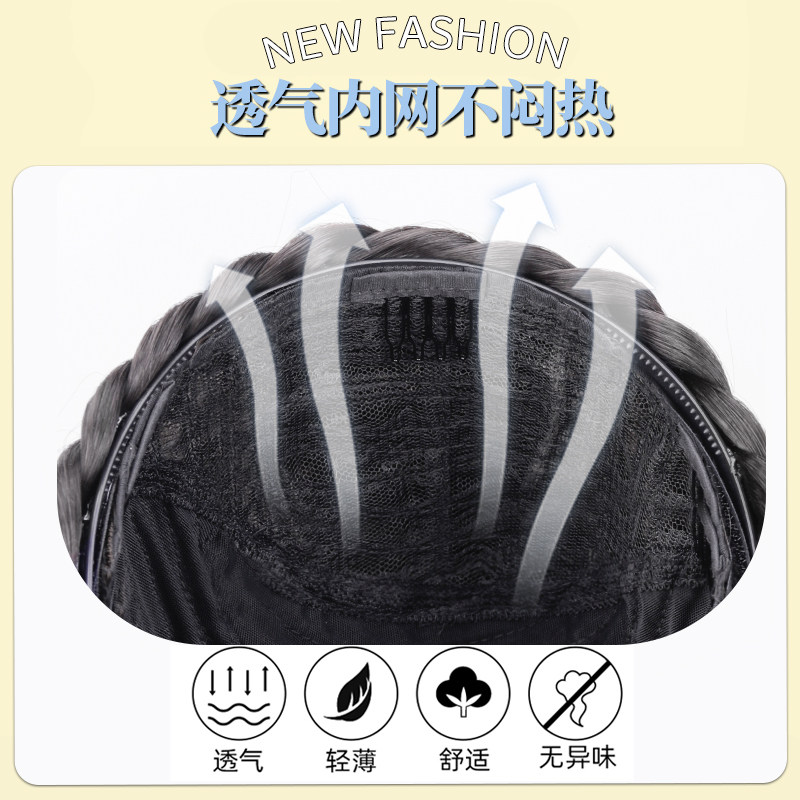 发箍假发一体假发全头套女时尚假发女长发高颅顶自然蓬松网红头套
