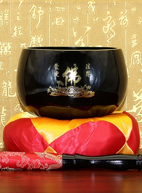 铜合金铜庆4-12寸纯铜铜磬引磬铜庆引庆木鱼法器铜钵佛音碗修行钵