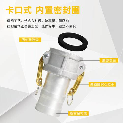 2寸 3寸水泵快速接头 汽油抽水机钢丝管进水接口 农用水泵快接