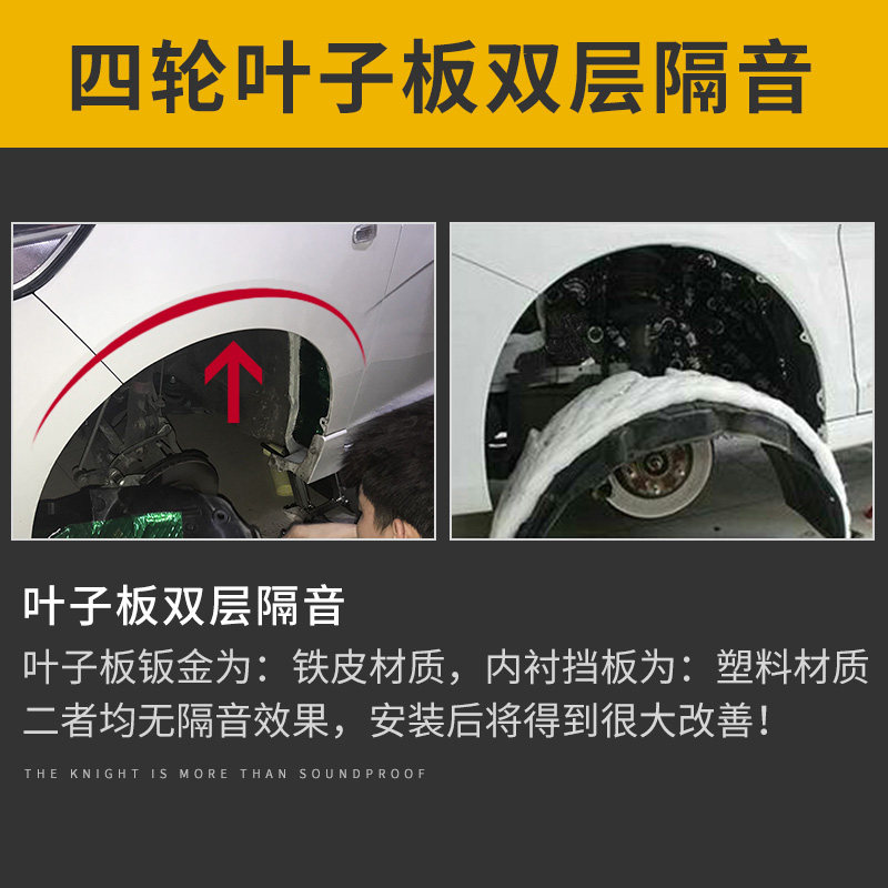 汽车四轮隔音棉材料止震板翼子板叶子板吸音棉轮胎轮毂罩降低胎噪