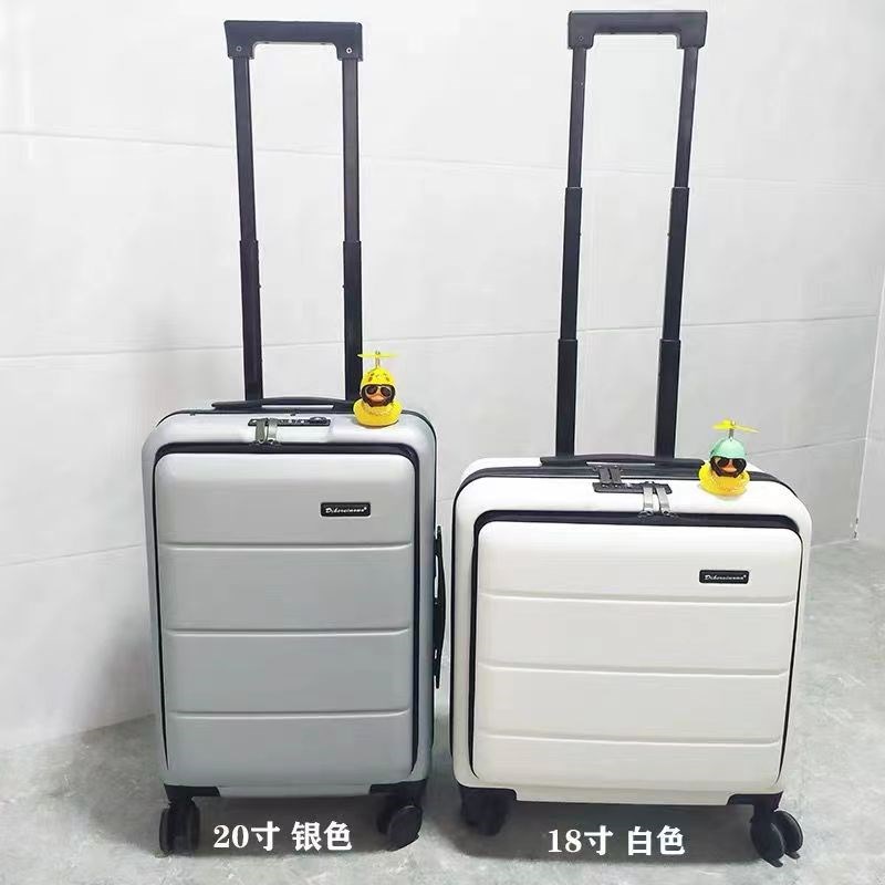 商务拉杆箱小型铝框行李箱2023新款20寸男士前置开口旅行登机箱女