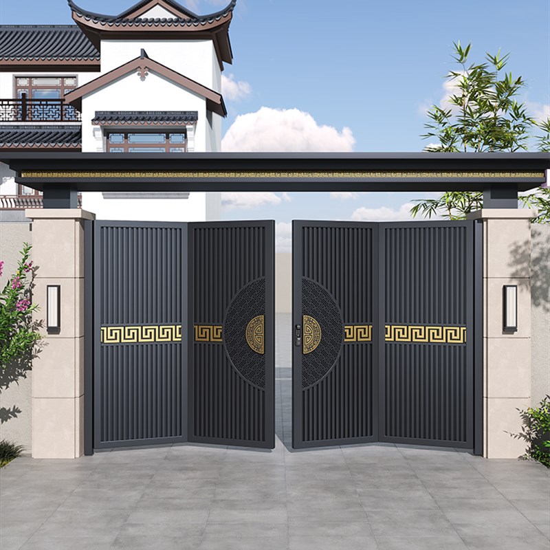 铝合金大院门户外别墅大院门铁门农村自建房屋花园门铝艺术电动门