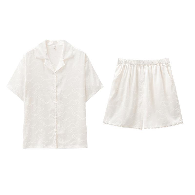 冰丝睡衣女夏季短袖2025新款冰雪丝凉感开衫夏天可外穿家居服套装