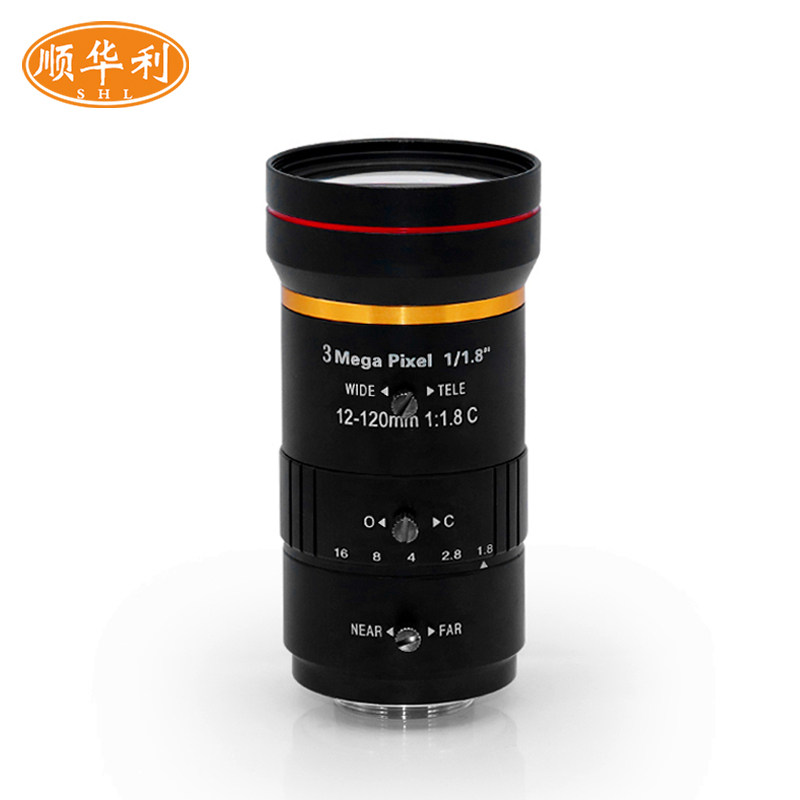 12-120mm监控镜头 300万像素 手动光圈变焦镜头C口1/1.8 工业镜头