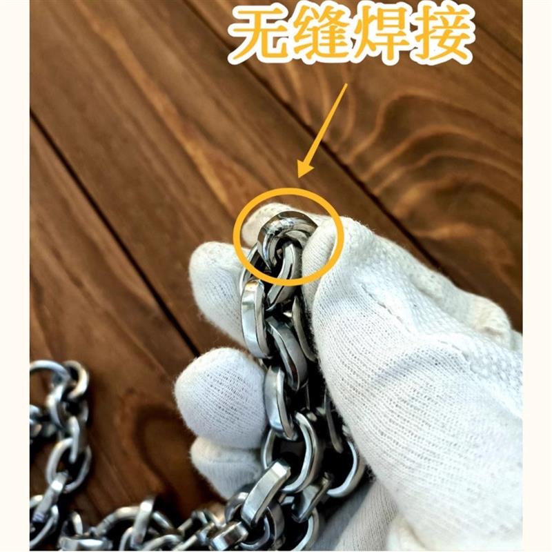 一拖二牵引绳304不锈钢双头遛狗绳牵狗链子中小大型猛犬防咬拴狗