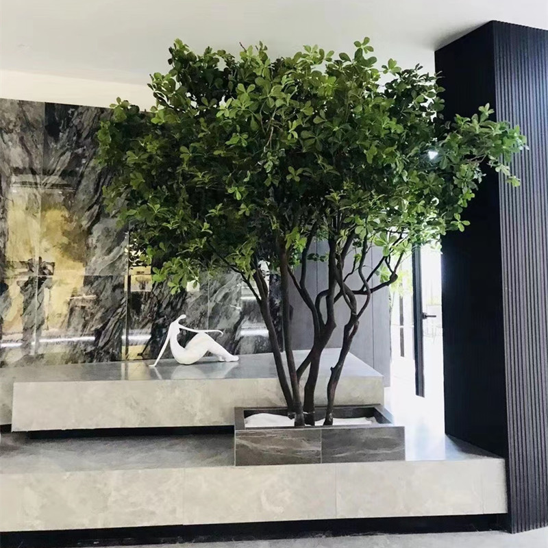 仿真榕树幸福树大型假绿植室内外橱窗装饰景观树造景落地装饰摆件