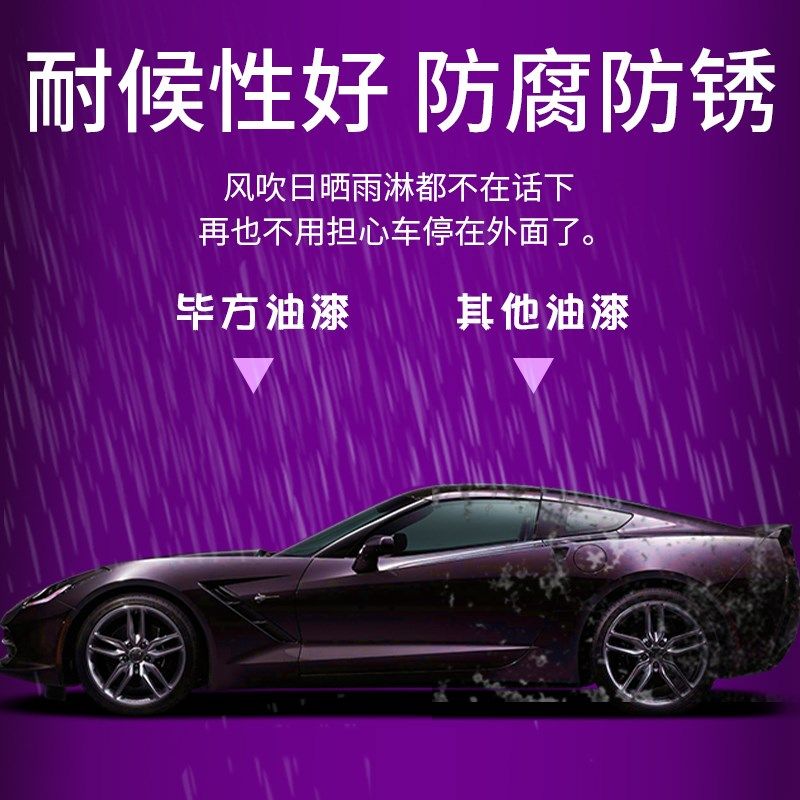 紫色2K汽车油漆桶装成品汽车漆专用翻新喷漆星空天青蓝防锈金属漆
