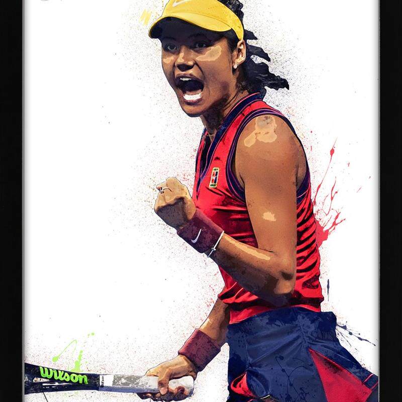 装饰画有框画挂画墙壁版画网球体育纳达尔费德勒体育馆健身TENNIS