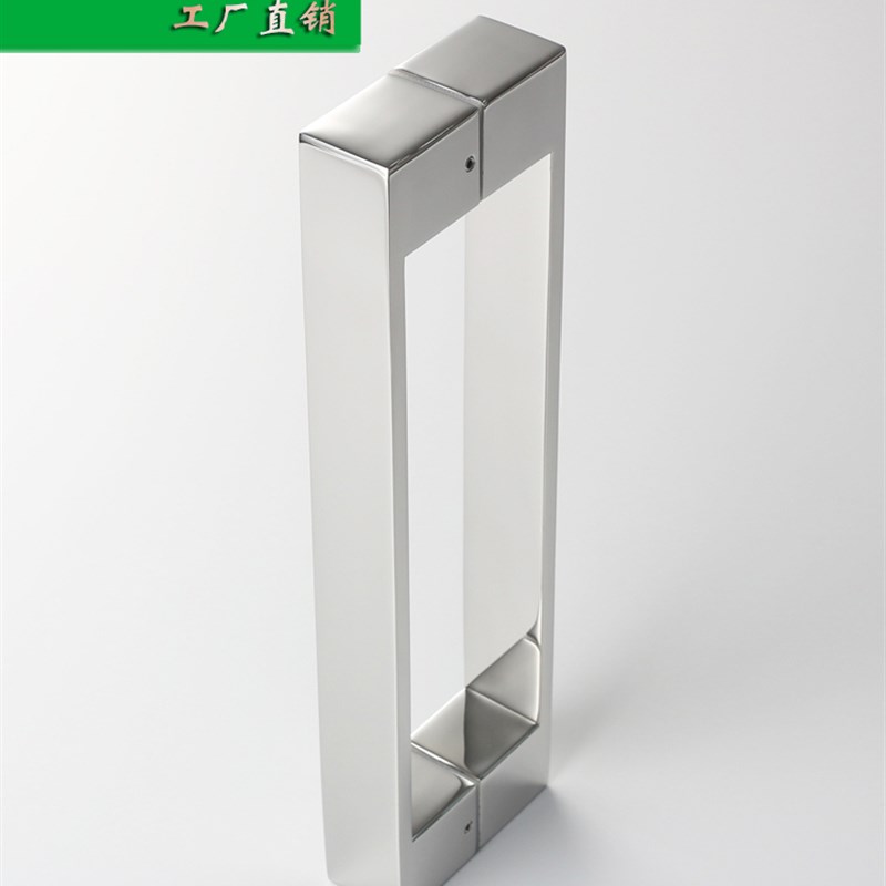 L12DD玻璃门淋浴房把手镜光不锈钢 304对装质感浴室门实心拉手