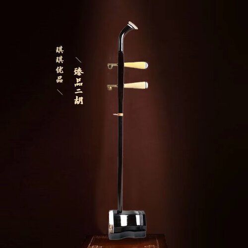 铜轴二胡全套民族乐器老人高档色木送音标贴胡琴微调成人专业演奏