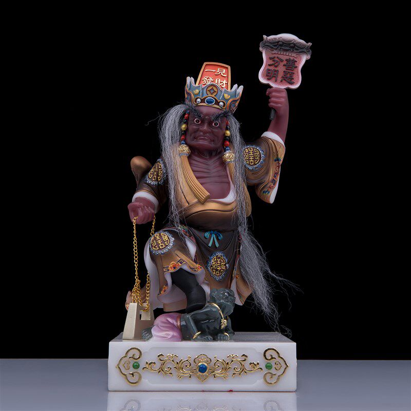 七爷八爷神像黑白无常像汉白玉大二爷伯神像阴神地府家用摆件工艺