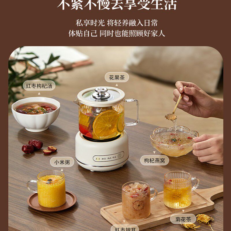 全玻璃养生壶小型办公室养生杯多功能家用养生杯迷你全自动花茶壶