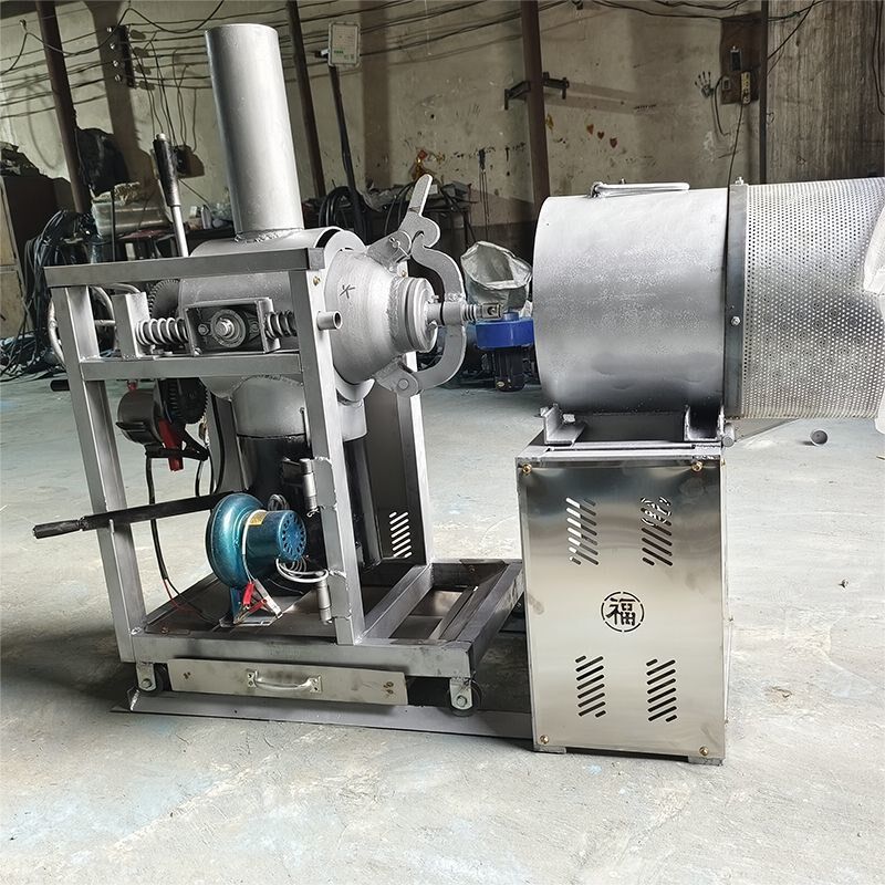 烧煤炭新款全自动大炮分体爆米花机摆摊商用电动手摇免搬锅膨厂家