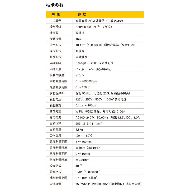 海创高科HC-F900混凝土裂缝缺陷综合测试仪缝隙宽深度墙体探伤仪