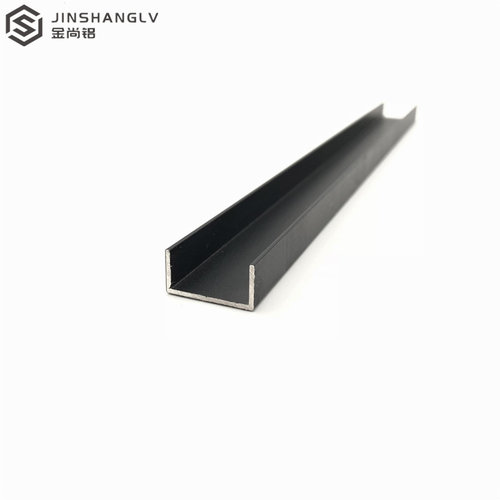 铝合金U型槽铝20x10x1铝槽磨砂黑卡槽U型铝条包边条单槽导轨材