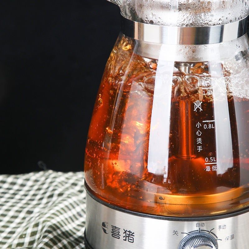 喜猪煮茶器蒸汽全自动家用煮茶器玻璃耐高温保温快煮壶喷淋蒸茶图片