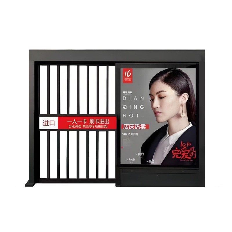安厦工厂销售刷卡自动门禁系统人脸识别人形通道电动社区广告门