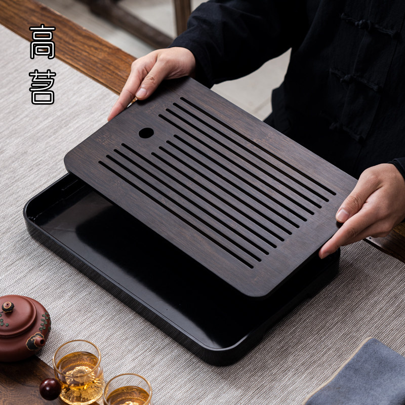 茶盘家用2022新款小型沥储水茶具托盘长方形干泡台功夫茶海台盘