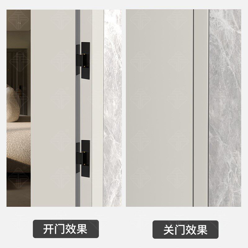 铝木门窄边框二维可调合页暗门嵌入式隐形暗装十字铰链卧室门合页