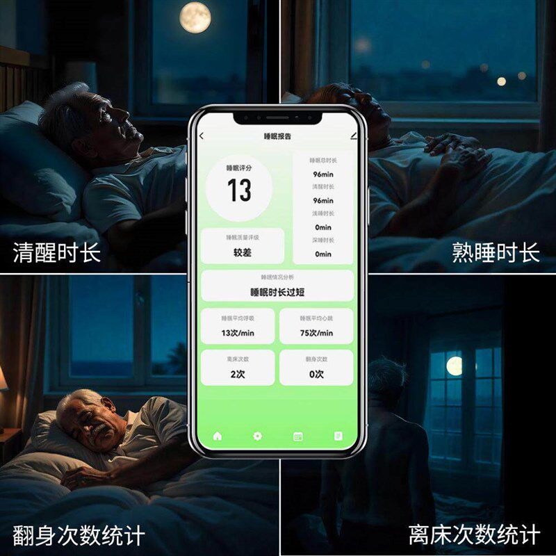 涂鸦睡眠呼吸心率监测异常报警器智能联动毫米波人体存在 传感器