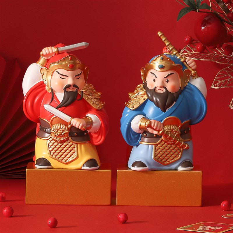 创意门神摆件入户玄关装饰摆饰搬家新房暖房乔迁之喜入宅礼物全套