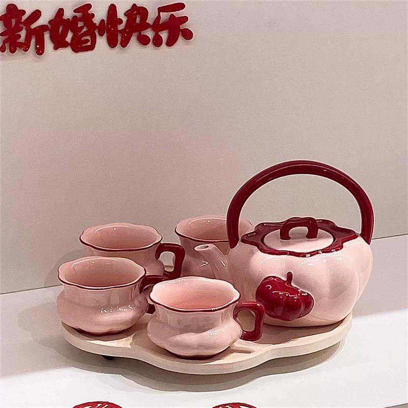 茶具组合套装结婚礼物花茶壶茶杯一整套礼盒装乔迁客厅水杯子水壶