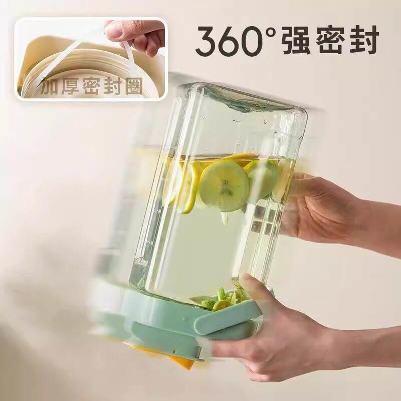 凉水壶饮料桶家用大容量手提冷水壶水果茶凉茶壶食品级塑料泡茶桶