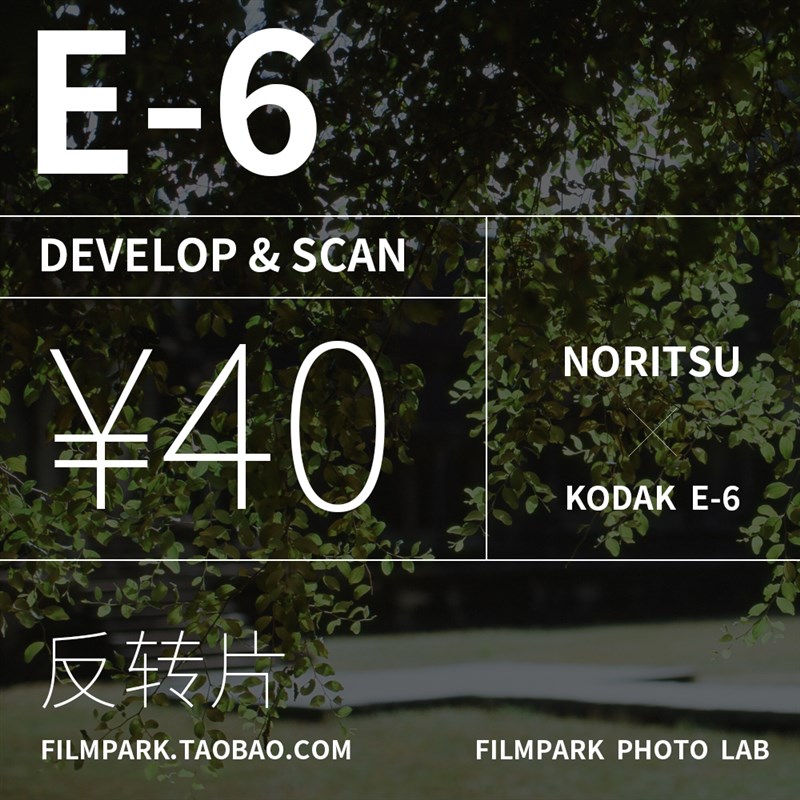 【菲林公园】反转片专业冲洗扫瞄 135/120 胶卷E-6 诺日士 哈苏
