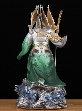 关公摆件客厅招财家用武财神关羽佛像关二爷办公司桌面供奉树脂像