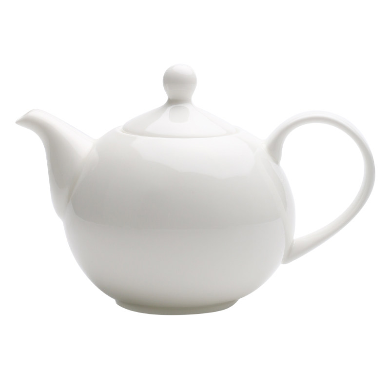 白色家用骨瓷咖啡壶 陶瓷茶壶冷水壶 英式下午茶餐具红茶壶花茶壶