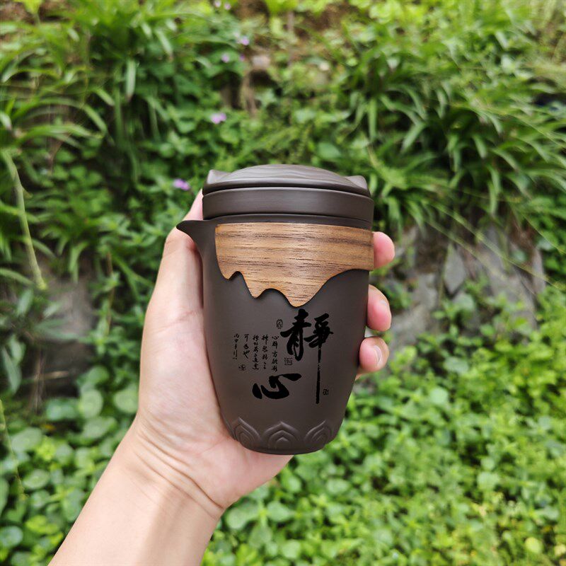 高档紫砂户外便携式旅行茶具套装快客杯旅游泡茶杯茶壶茶水分离杯