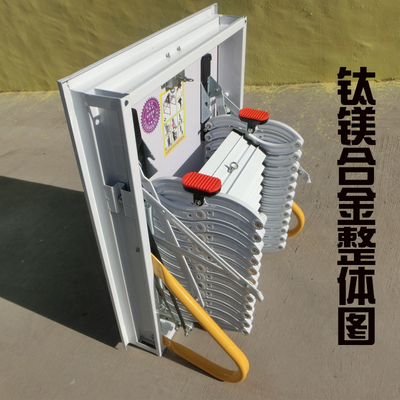 伸缩楼梯阁楼家用 折叠 升降隐形复式别墅钛镁合金半自动伸缩楼梯
