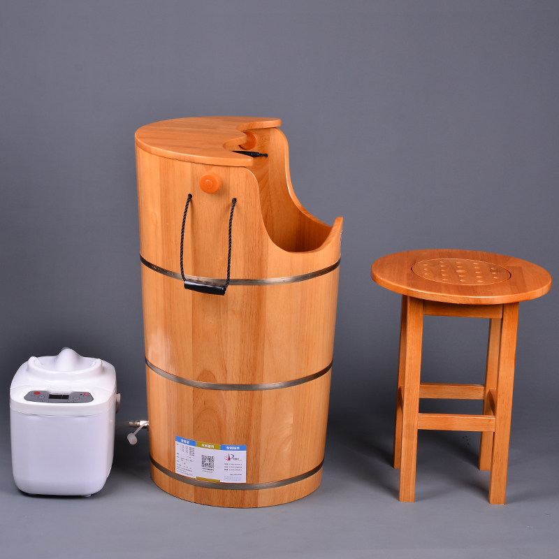 木风蒸汽熏蒸木桶过膝盖汗蒸桶家用蒸脚高深桶加高泡脚洗脚木盆