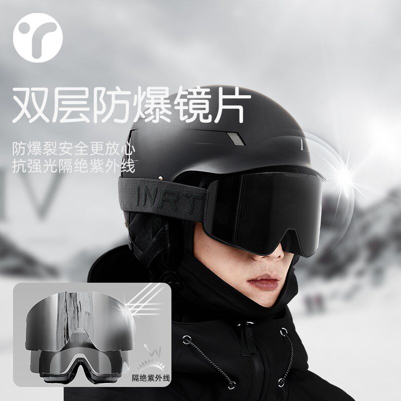 滑雪镜护目镜女可卡近视眼镜男冬季柱面双层防雾镜雪地登山护具
