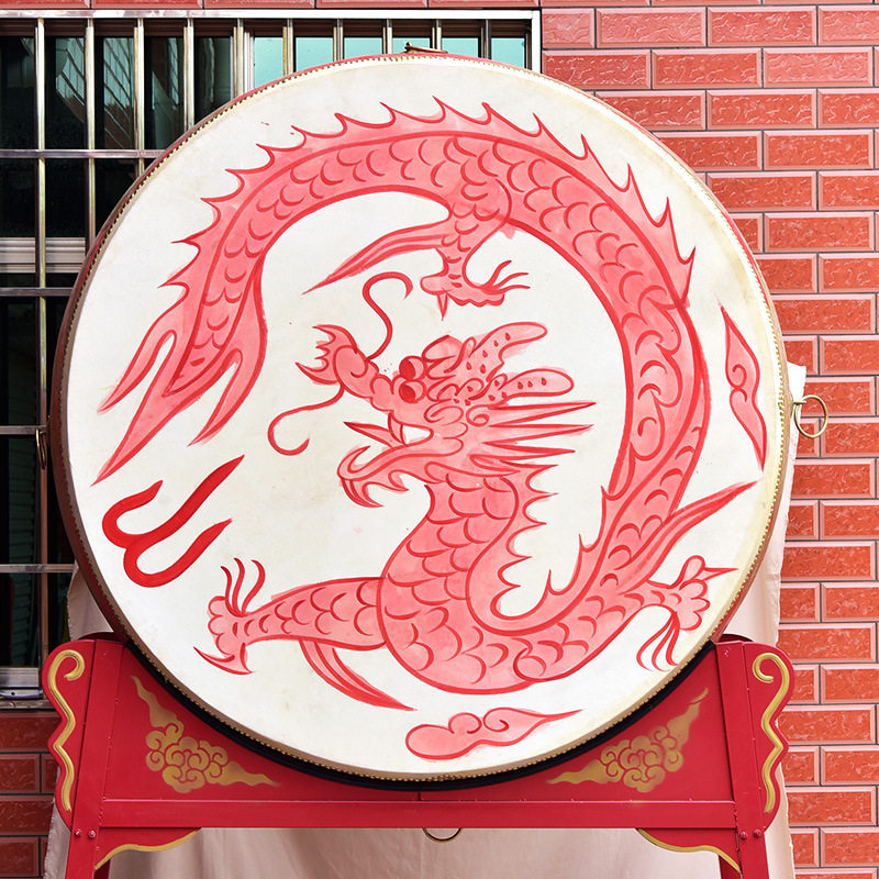 牛皮鼓立式大鼓战鼓龙鼓中国红鼓堂鼓舞台演出鼓传统庆典鼓寺庙鼓