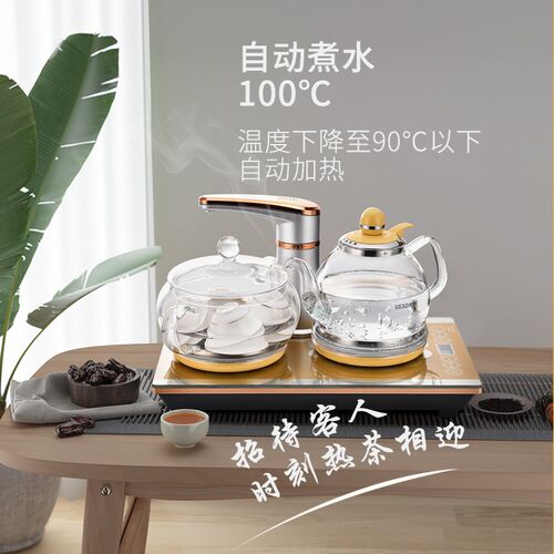Seko/新功 F99全自动上水电热玻璃烧水壶智能嵌入式电茶炉家用F92
