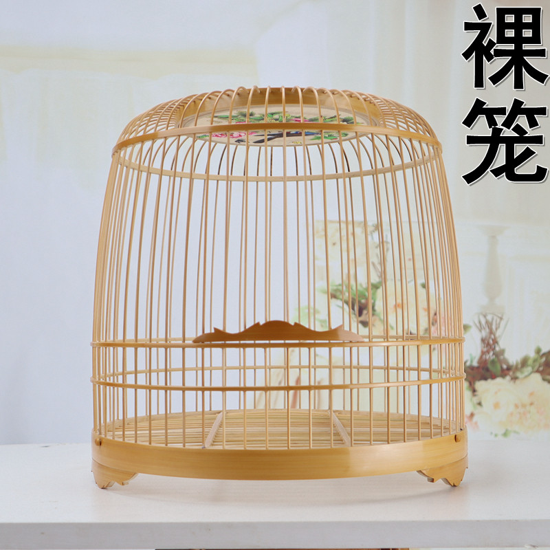 绣眼鸟笼老竹竹皮瓜皮笼拆卸圆笼贝子黄雀靛颏玉鸟文鸟竹制小鸟笼