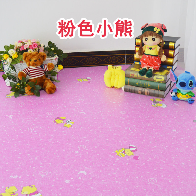 幼儿园PVC地板革加厚耐磨防水泥地塑胶垫自粘直接铺家用地板贴纸
